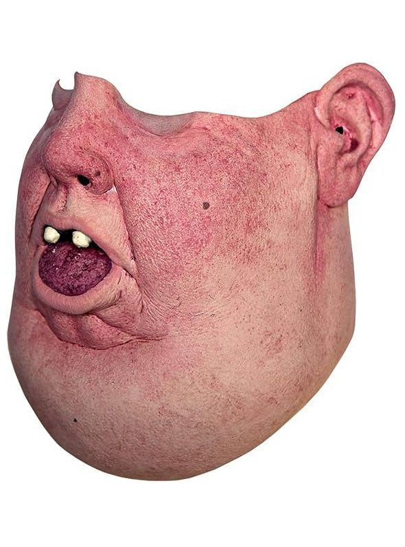 Tinsley No Neck Fat Man Premium Half Face Latex Mask - Side Image 2