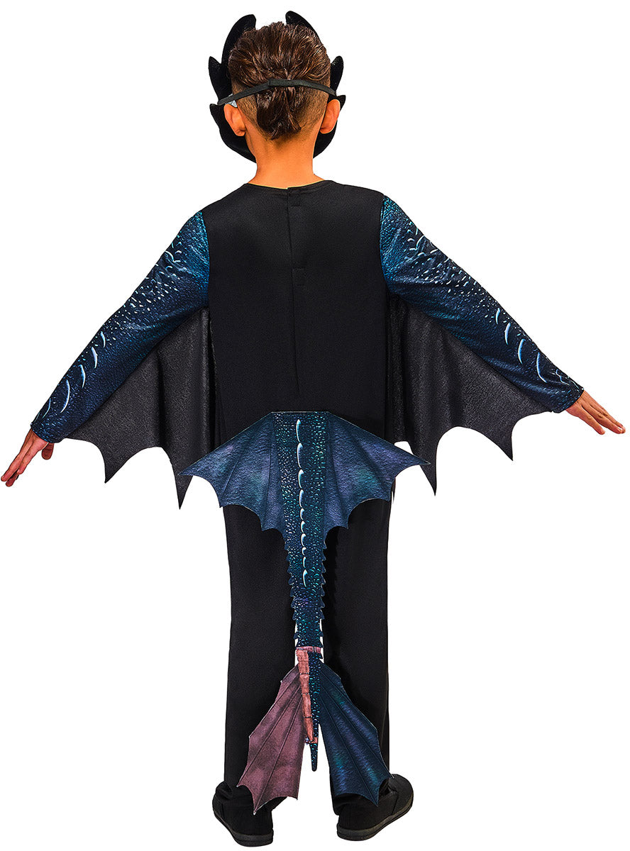 How To Train Your Dragon Deluxe Toothless Costume for Boys - Back Image