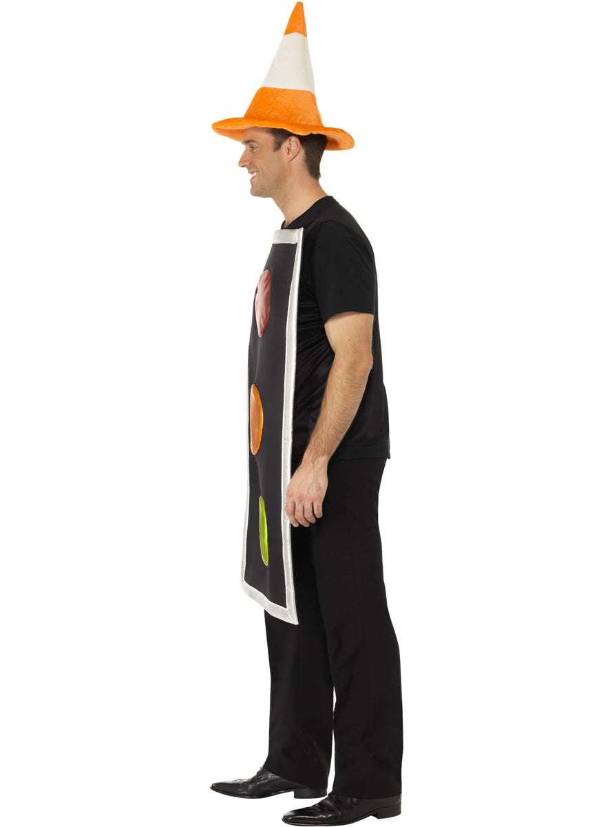 Adults Novelty Traffic Light Costume - Side Image
