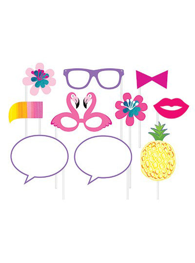 Tropical Party 10 Piece Photo Booth Prop Set – Main Image