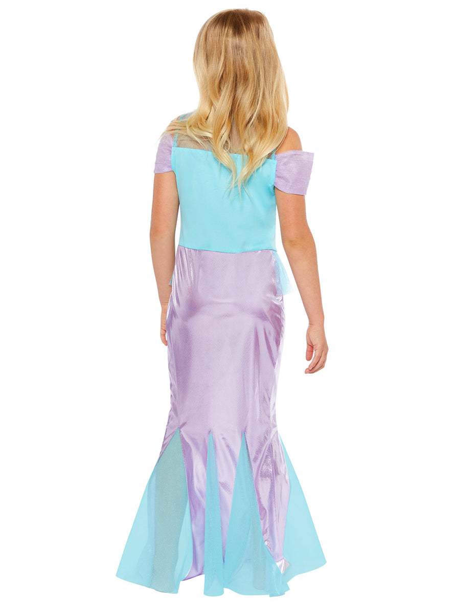 Purple And Blue Mermaid Girls Under The Sea Costume - Back Image