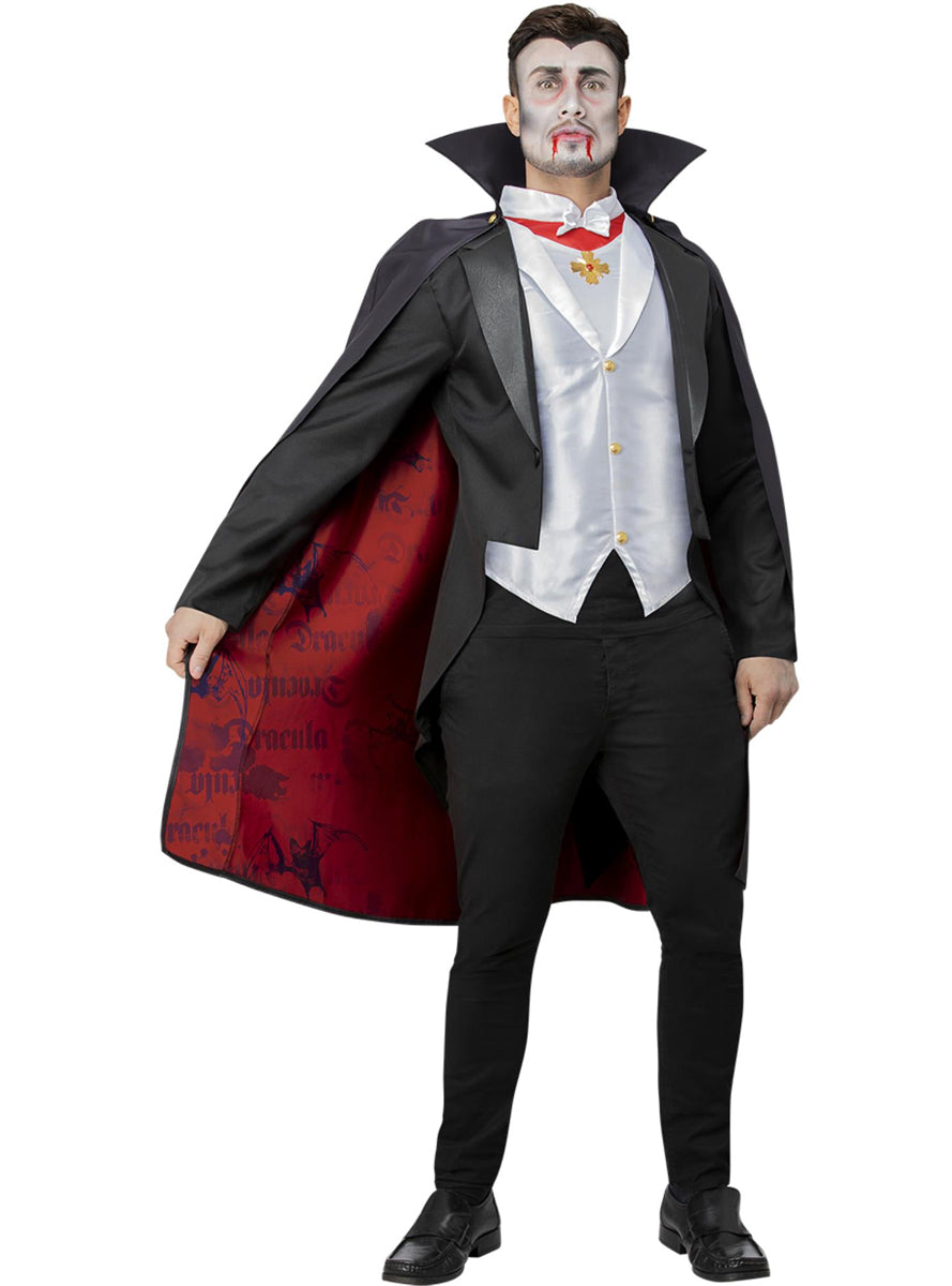 Classic Mens Dracula Halloween Costume - Alternate Image 2