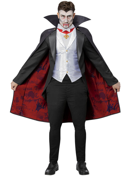 Classic Mens Dracula Halloween Costume - Main Image