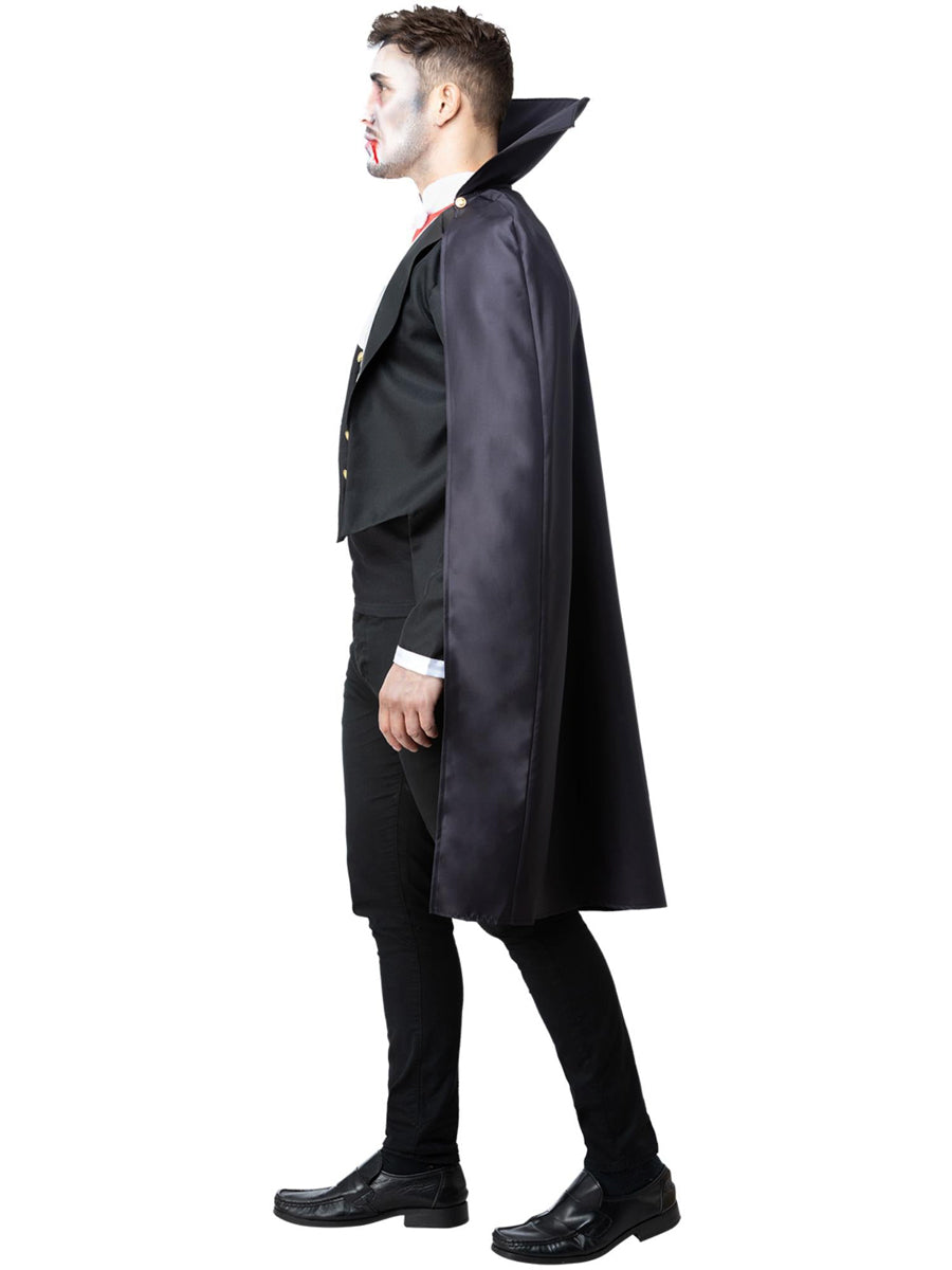 Classic Mens Dracula Halloween Costume - Side Image