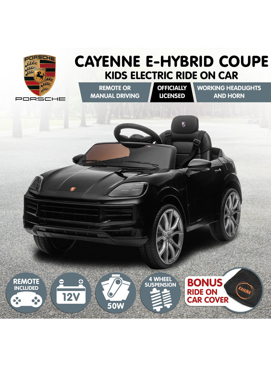 Kahuna Black Porsche Cayenne Kids Electric Ride On Car