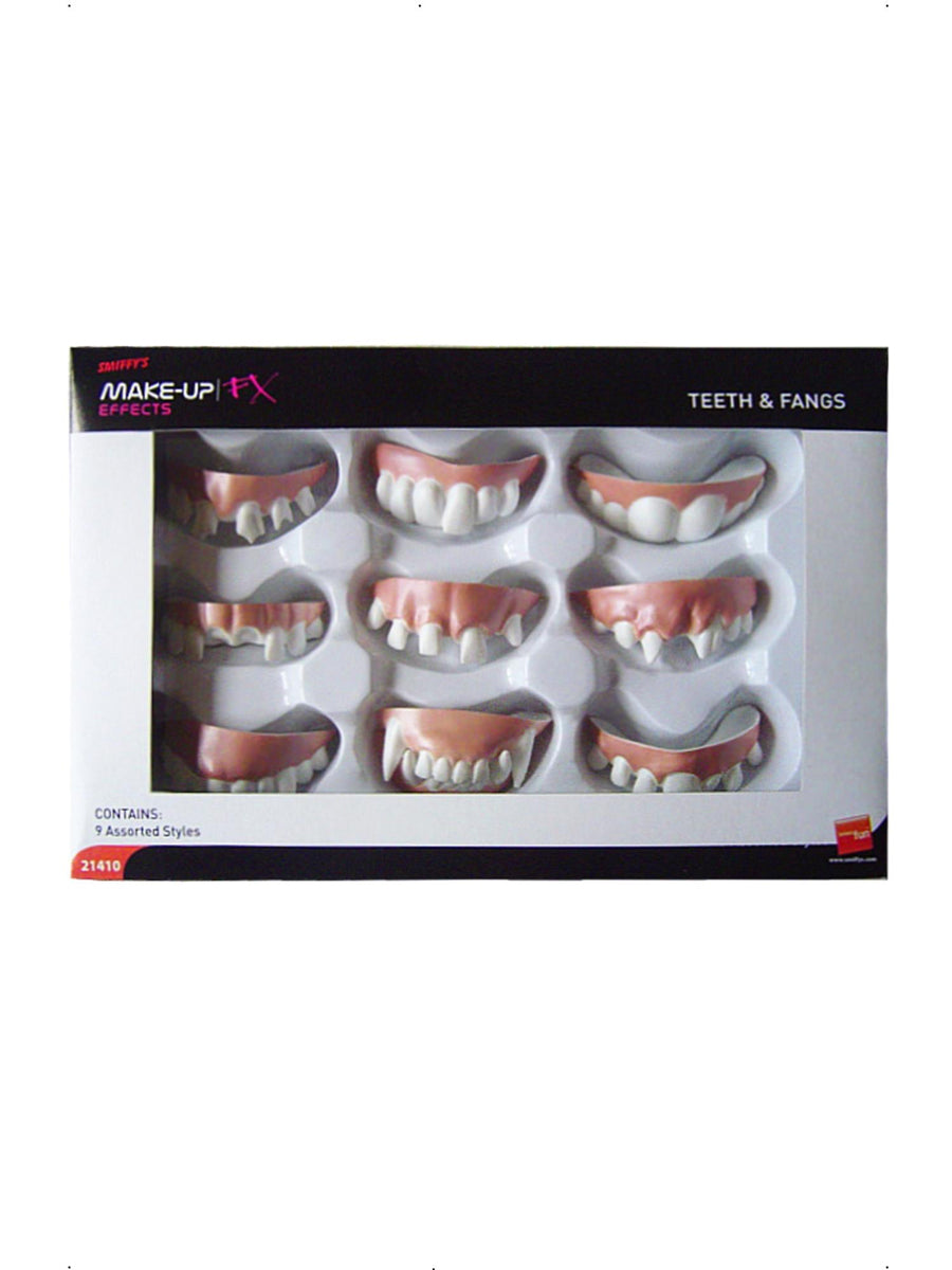 Pack of Assorted Vampire Fangs Party Favours - Packaging Image