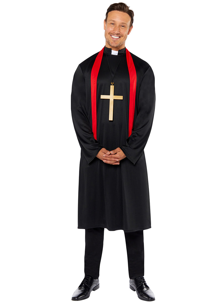 Mens VIcar Religious Priest Costume - Main Image