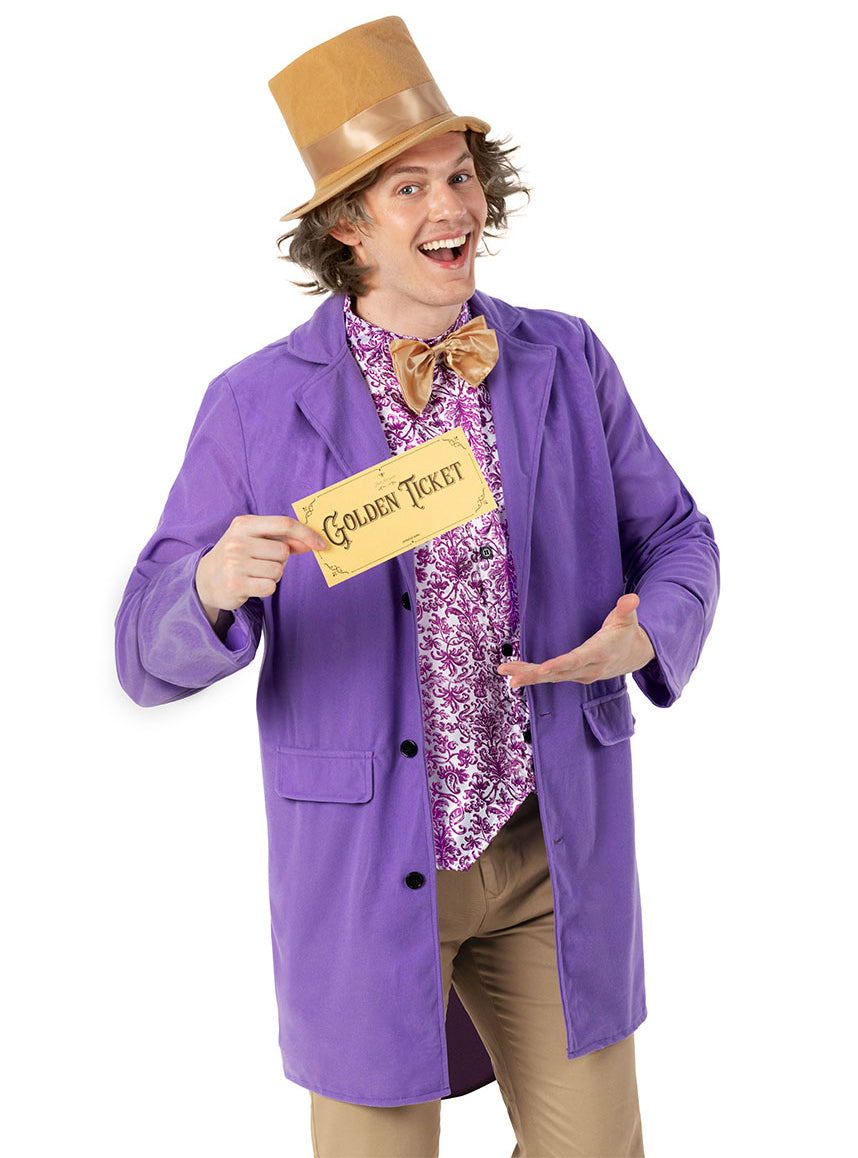 Plus Size Willy Wonka Mens Costume - Close Image