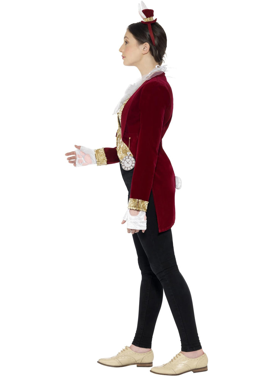 White Rabbit Teen Girls Wonderland Book Week Costume - Side Image