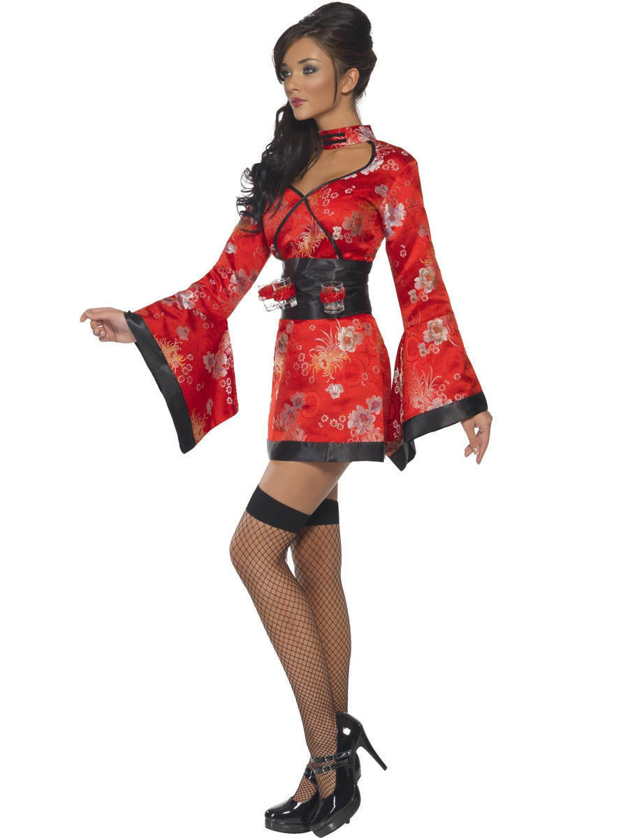 Womens Sexy Japanese Geisha Costume - Side Image