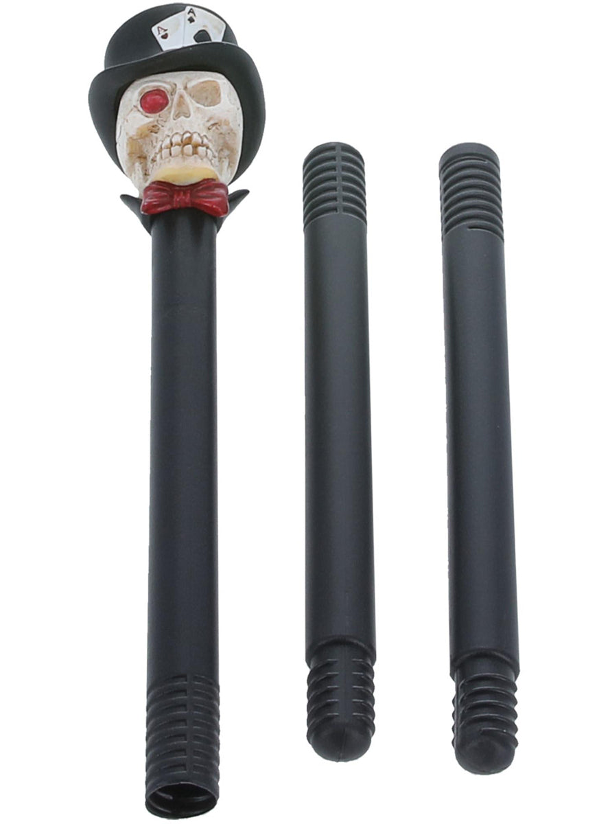 Skull Handle Collapsible Halloween Costume Cane - Collapsed Image