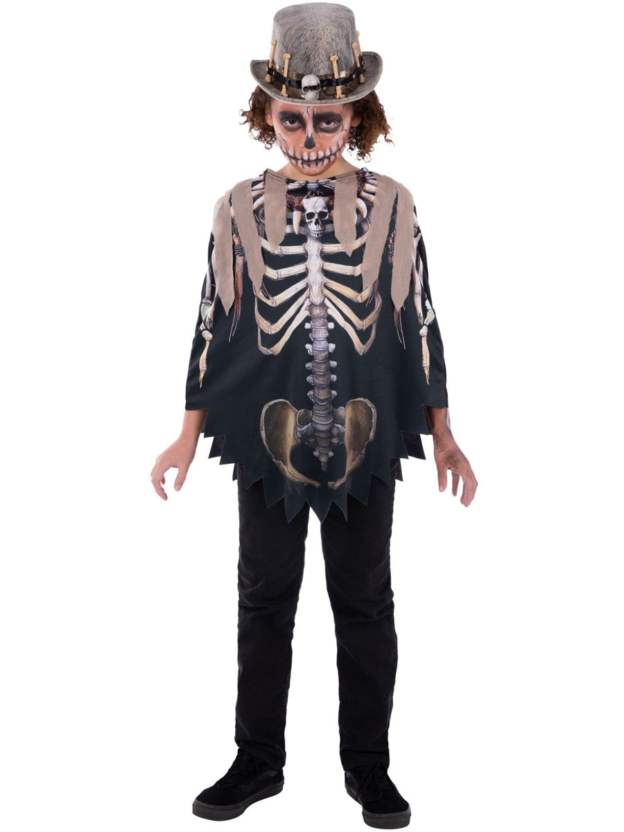 Voodoo Poncho Kids Witch Doctor Halloween Costume - Main Image