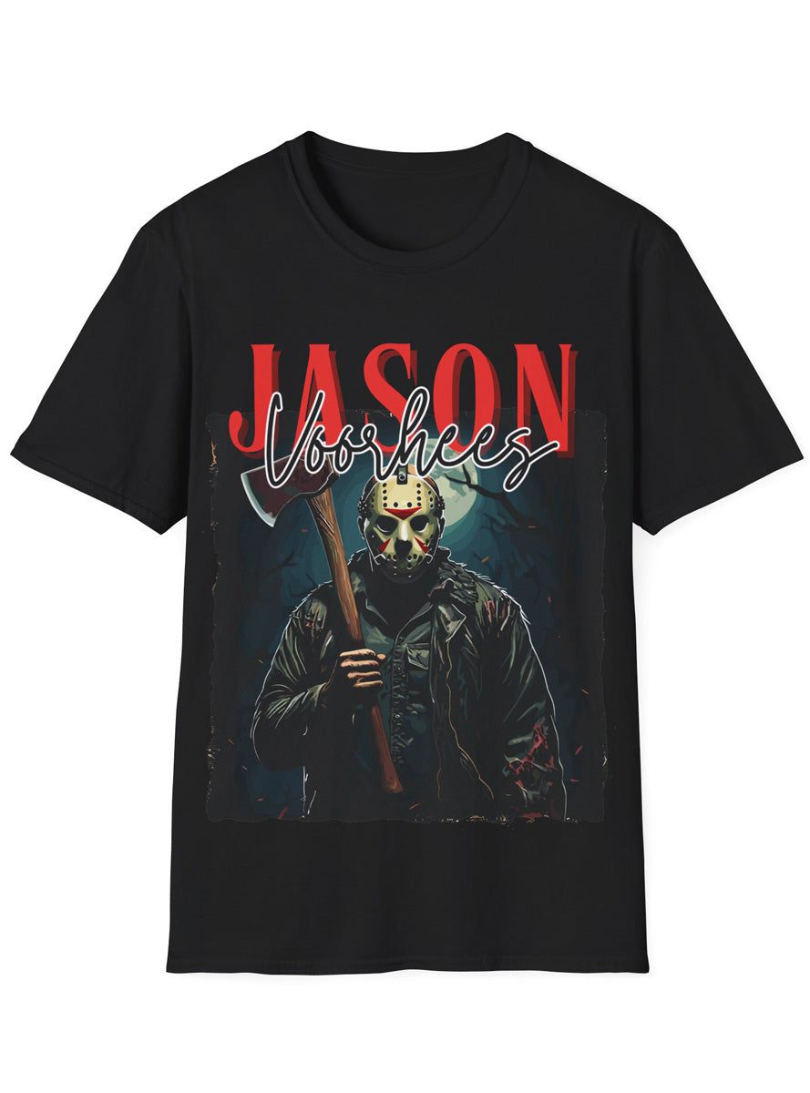 Voorhees Jason Adults Black T-Shirt