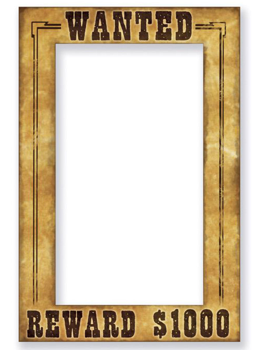 Wild West Wanted Frame Photo Prop - Main Image