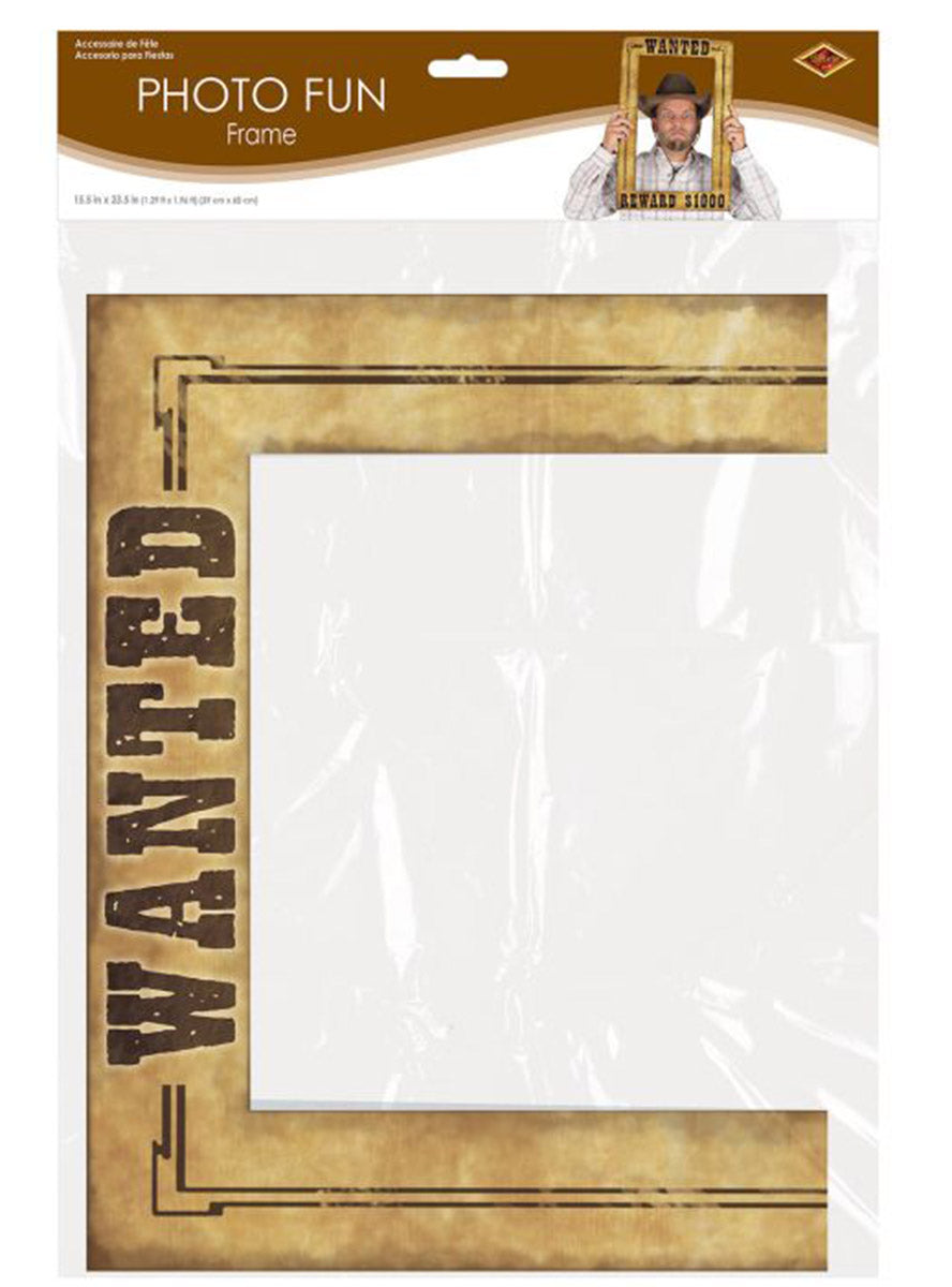 Wild West Wanted Frame Photo Prop - Packaging Image