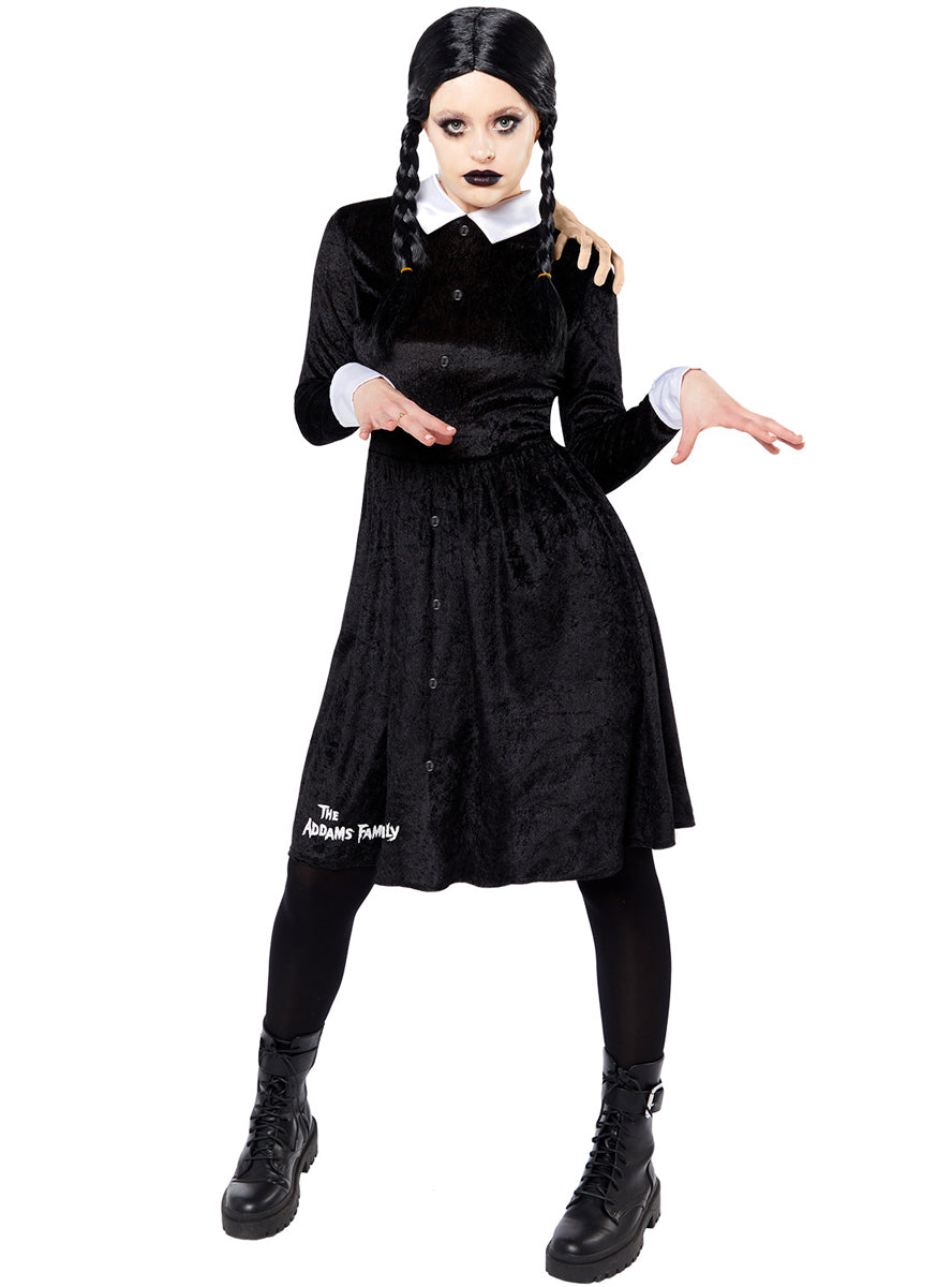 RUBIES Wednesday Nevermore Costume Uniforme Scolastica da Donna, Top con Giacca e Gonna, Mercoledì Addams Ufficiale per Halloween, Carnevale e Cosplay RUBIES Wednesday Nevermore Costume Uniforme Scolastica da Donna, Top con Giacca e Gonna, Mercoledì Addams Ufficiale per Halloween, Carnevale e Cosplay