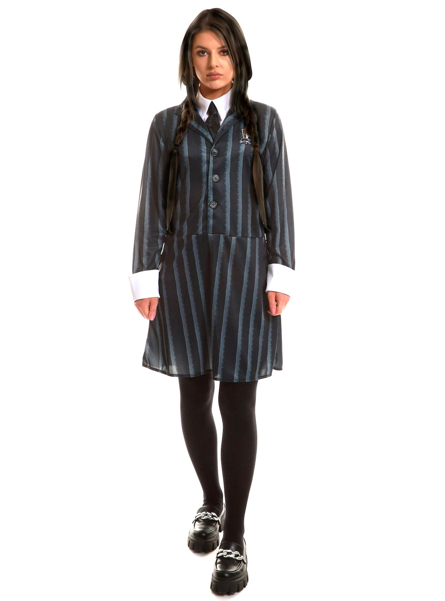 Plus Size Womens Wednesday Addams Nevermore Costume - Main Image