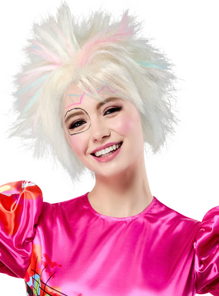 Barbie Movie Womens Short Blonde Weird Barbie Costume Wig - Main Image