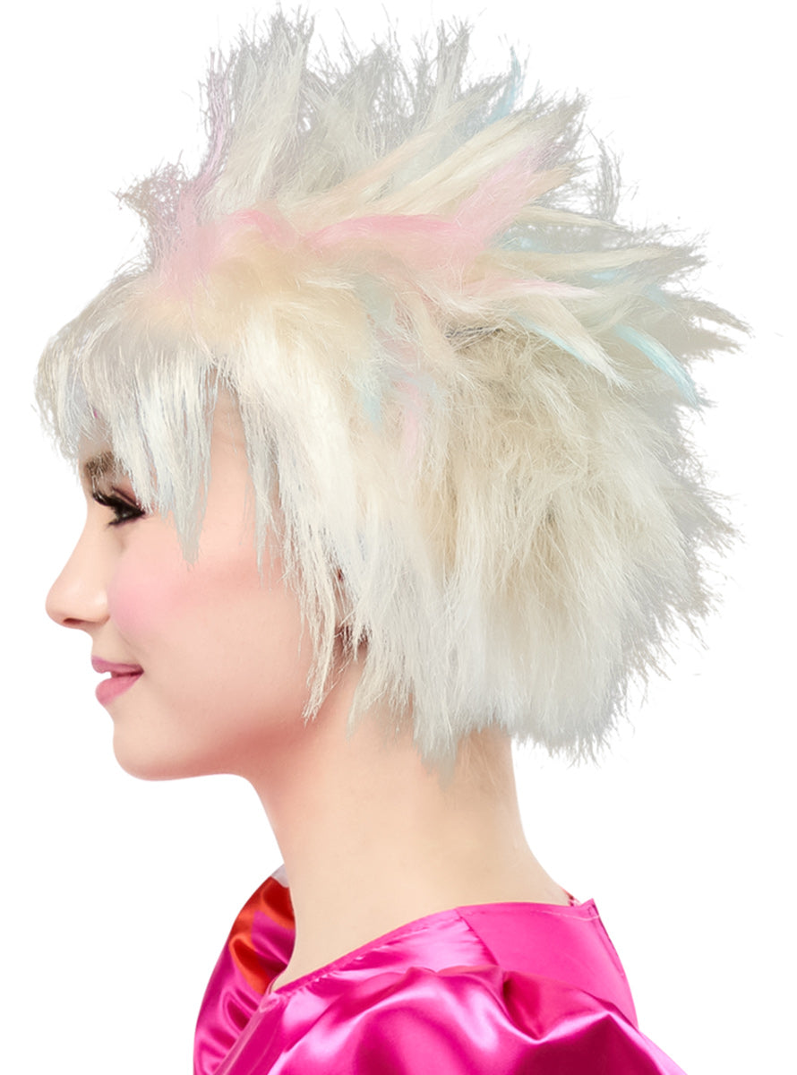 Barbie Movie Womens Short Blonde Weird Barbie Costume Wig - Side Image