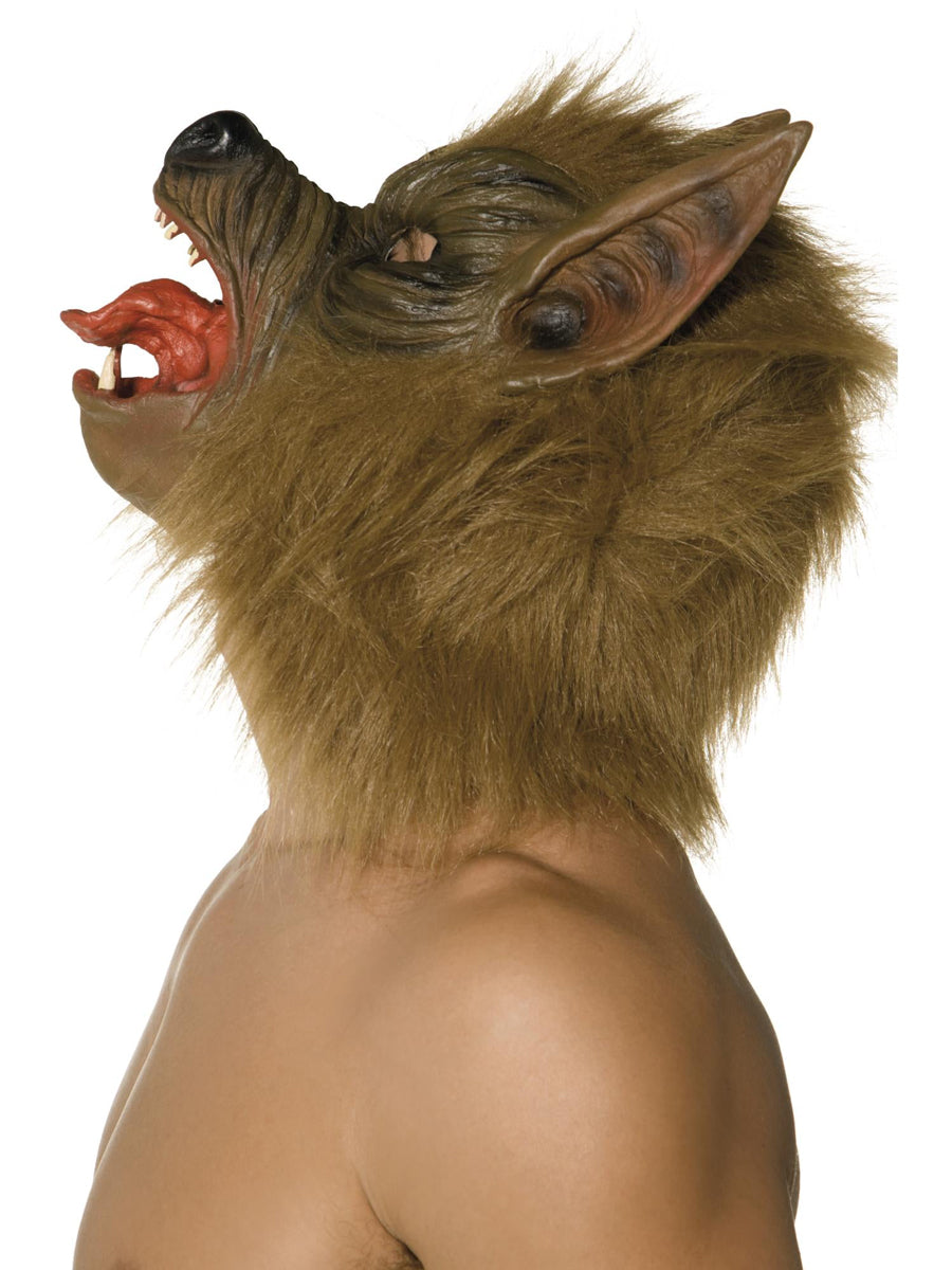 Full Head Latex Adults Werewolf Mask - Side Image