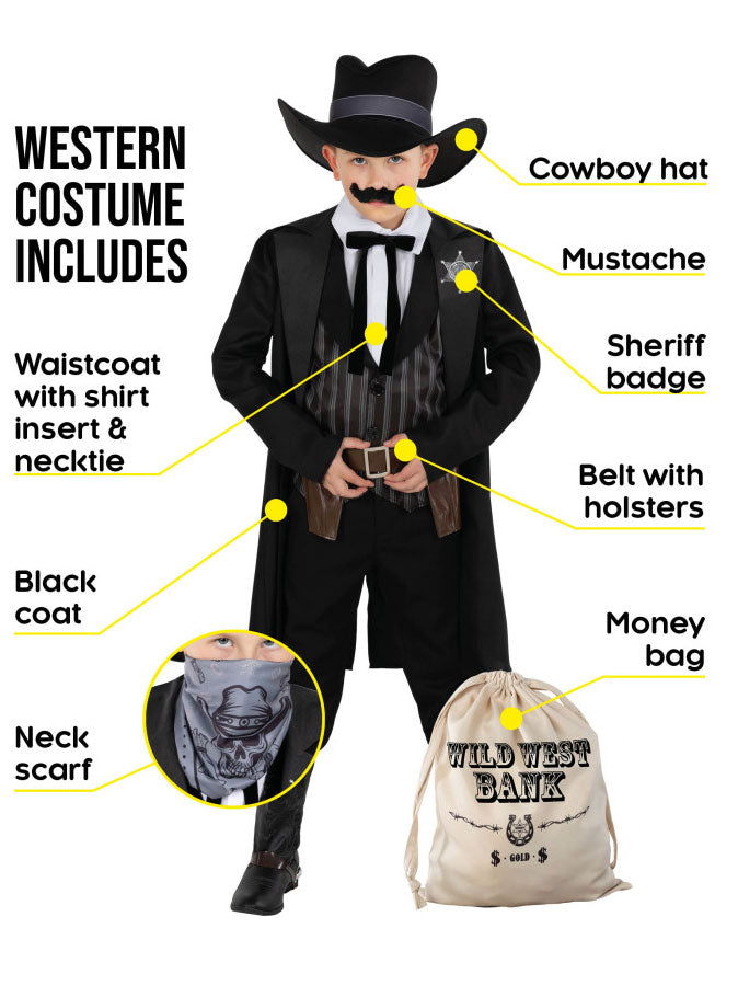 Teen Boys Deluxe Western Sheriff Wild West Costume Details Image