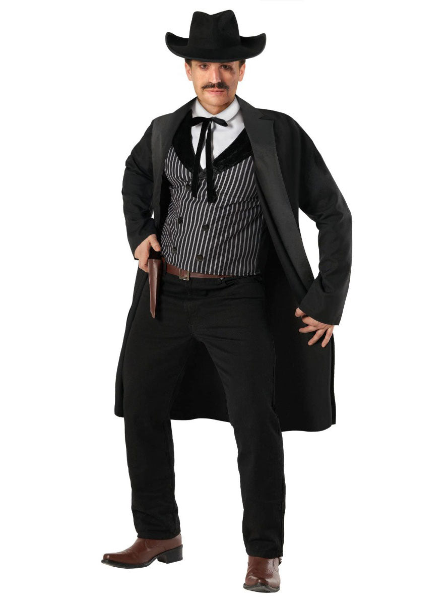 Plus Size Mens Black Western Sheriff Wild West Costume Alternative Image 2