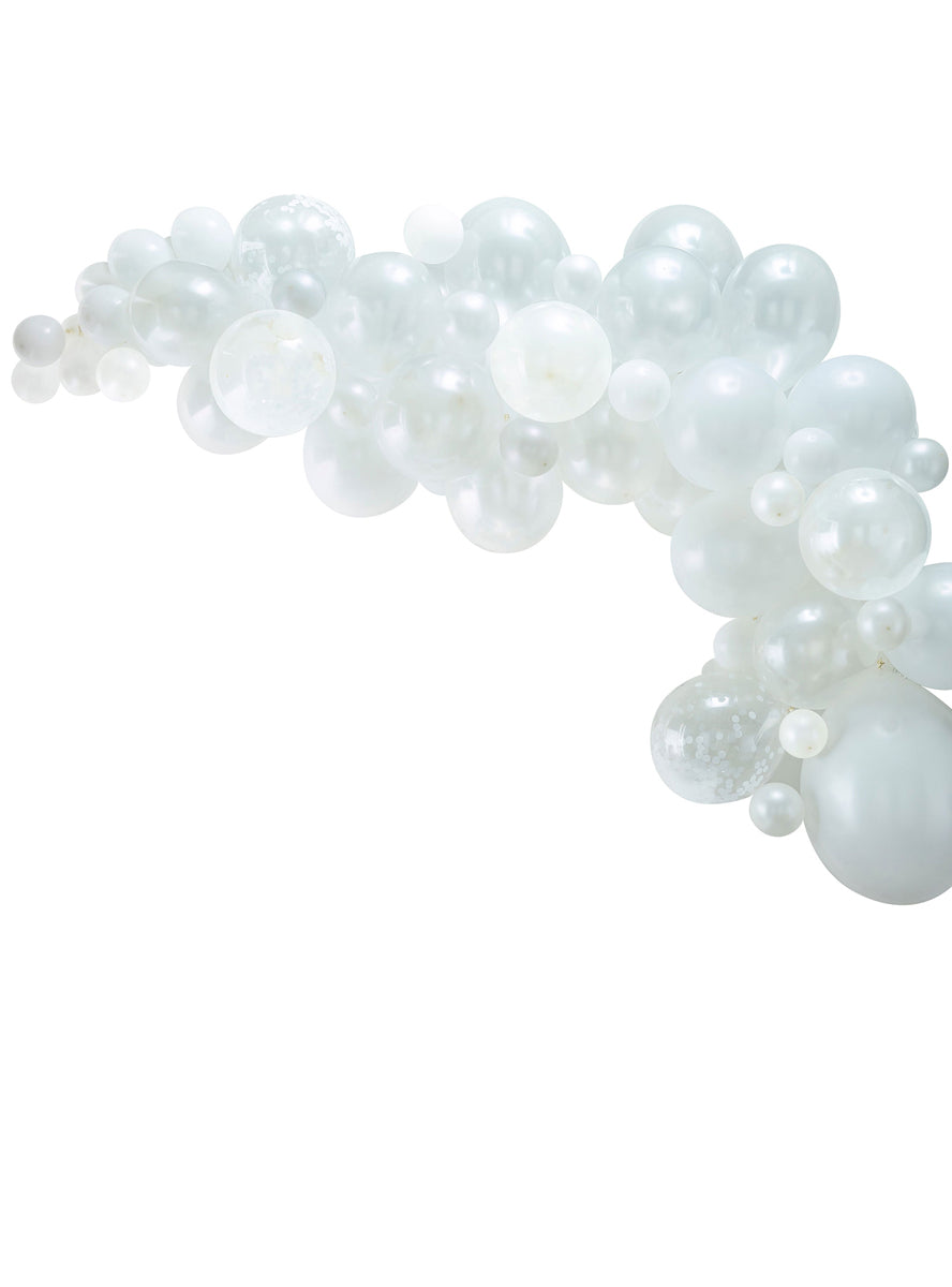 diy white wedding 70 latex balloon arch kit - main image
