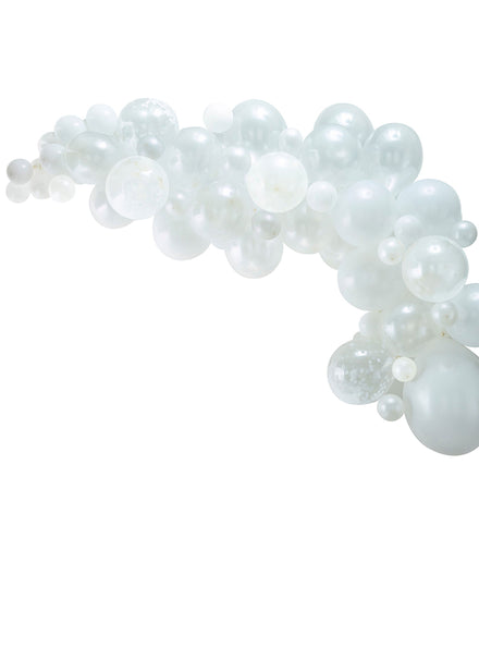 diy white wedding 70 latex balloon arch kit - main image