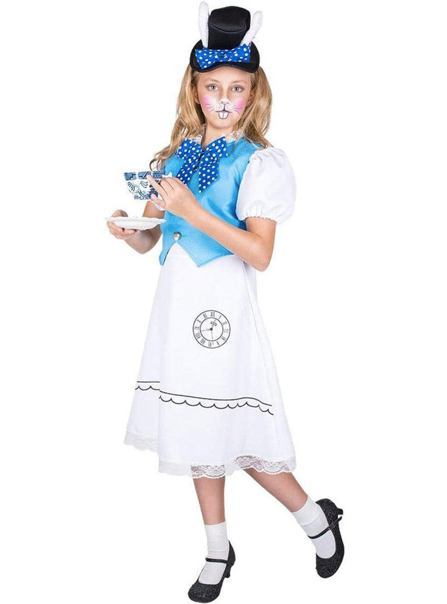 Image of Alice In Wonderland Girls White Rabbit Costume