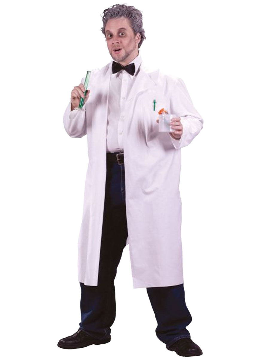 White Doctors Lab Coat Adults Costume - Main Image