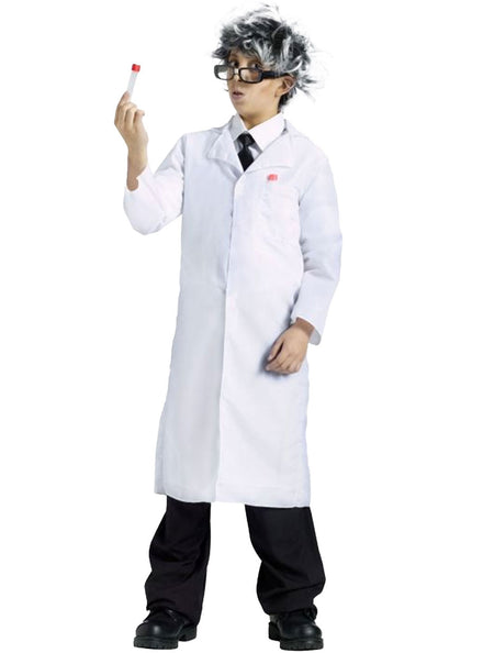 White Doctors Lab Coat Kids Occupation Costume - Main Image