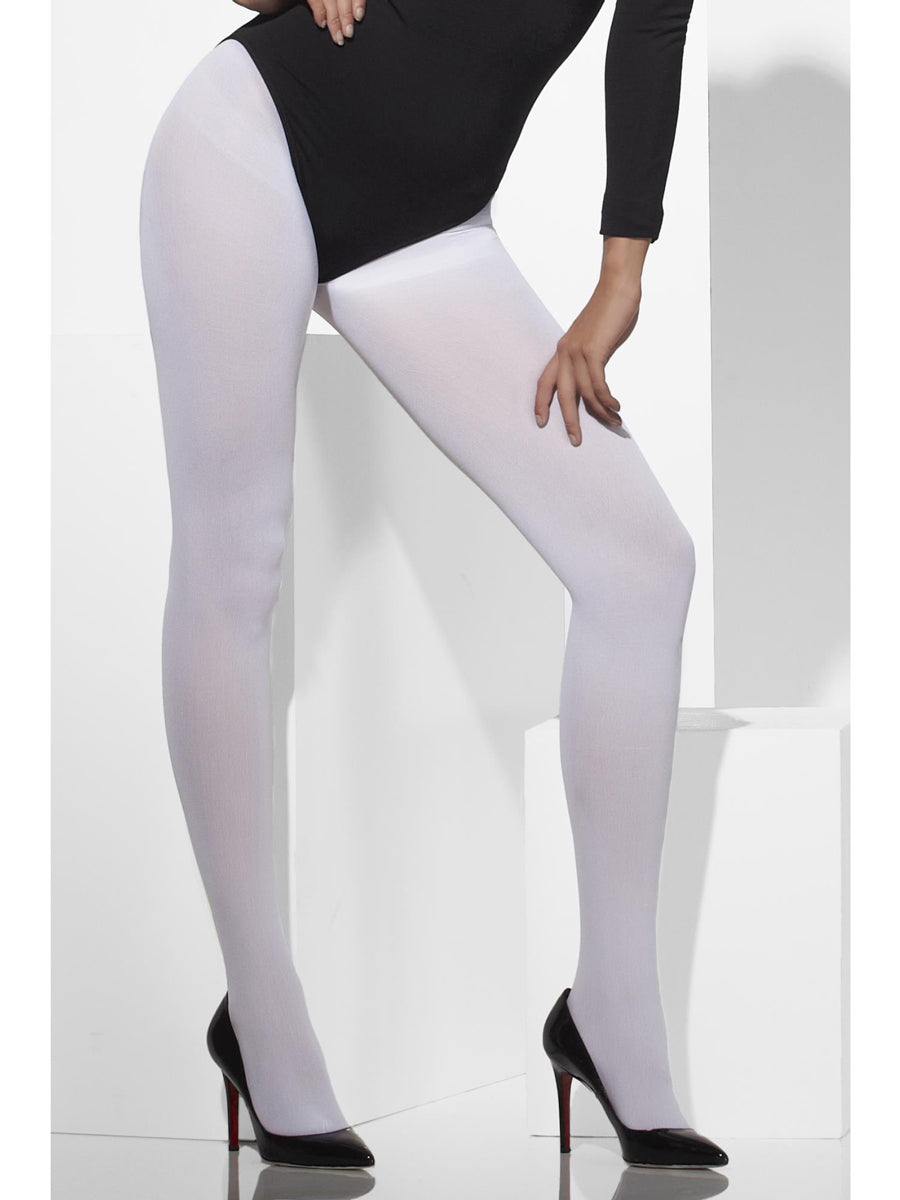 White Full Length Womens Stockings - Alternate Image 1
