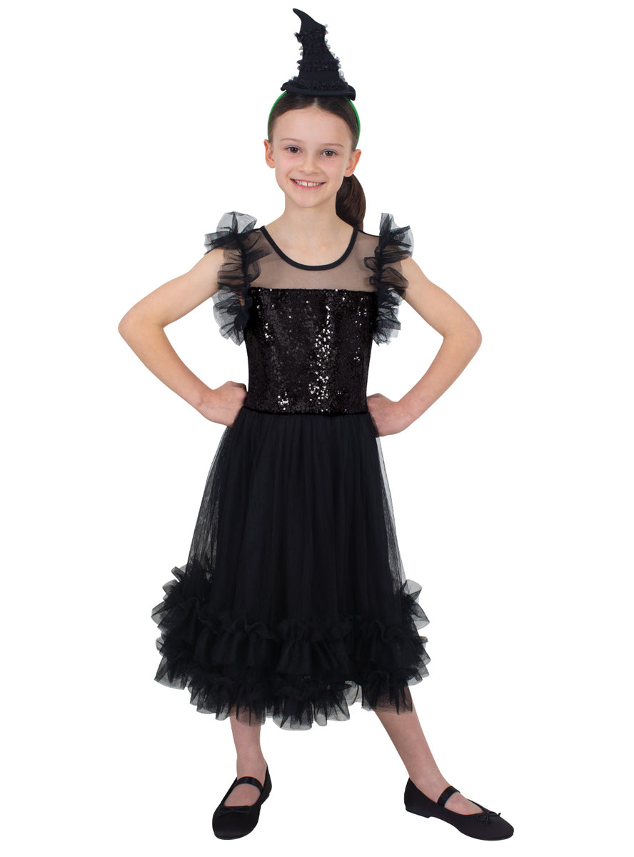 Deluxe Girls Elphaba Wicked Witch Costume - Alternative Image