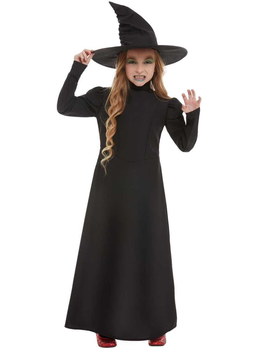 Girls Oz Wicked Witch of the West Halloween Costume - Front Image