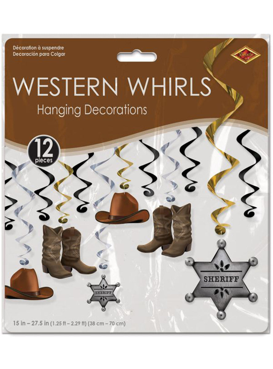 Hanging Wild West Whirl Decorations - Packaging Image