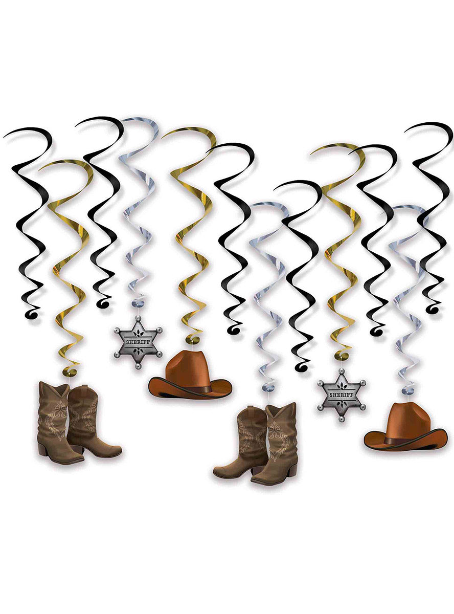 Hanging Wild West Whirl Decorations - Main Image
