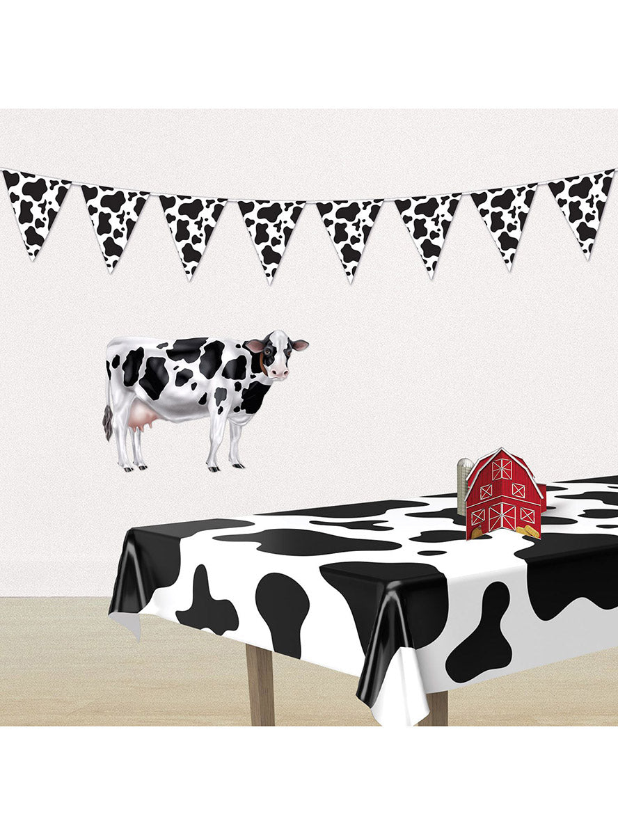 Cow Print Pennant Flag - Lifestyle Image