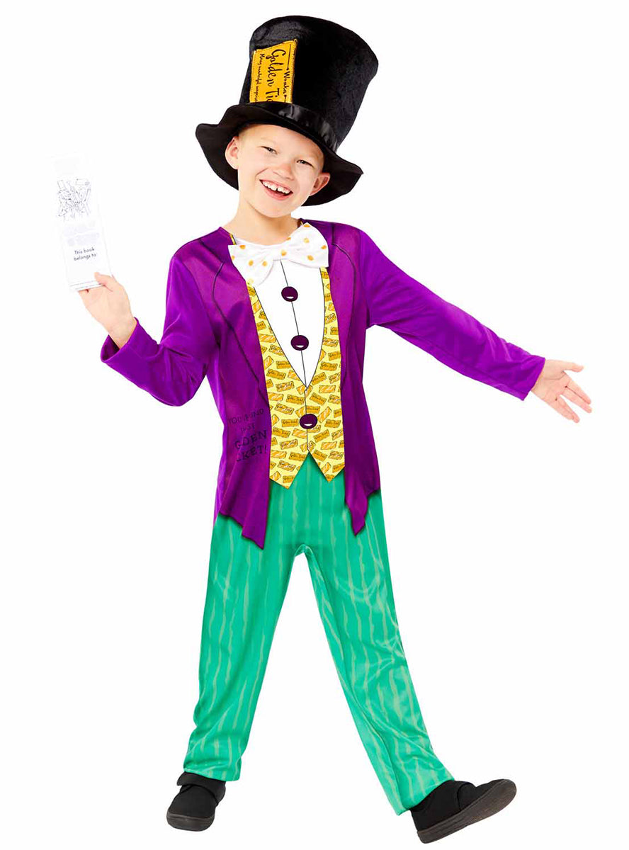 Boys Sustainable Willy Wonka Book Week Costume - Alternative Image 2