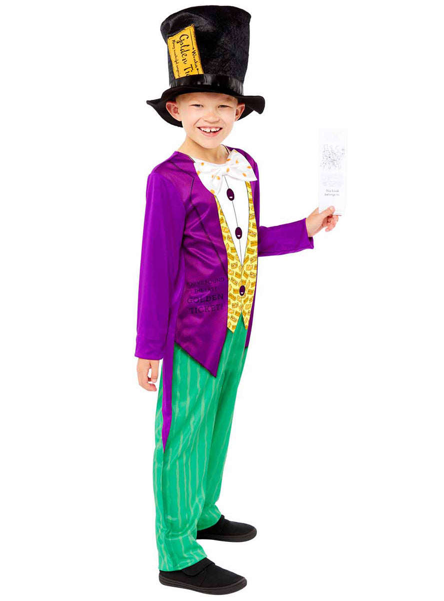 Boys Sustainable Willy Wonka Book Week Costume - Alternative Image 1