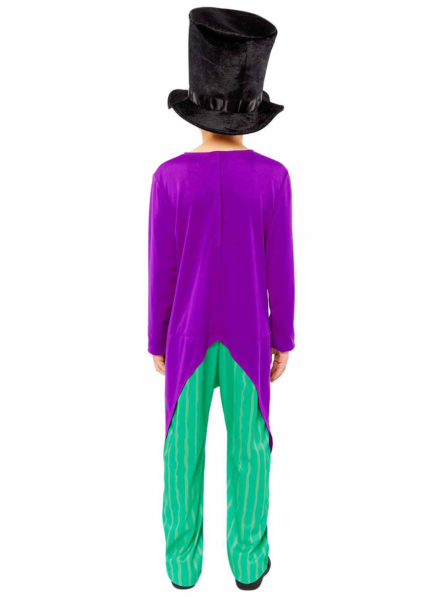 Boys Sustainable Willy Wonka Book Week Costume - Back Image