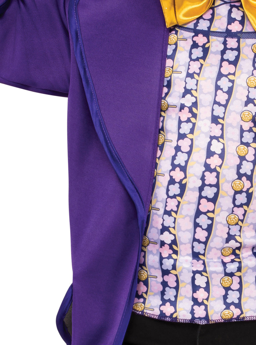 Boys Deluxe Purple Willy Wonka Roald Dahl Book Character Costume - Close Image 2