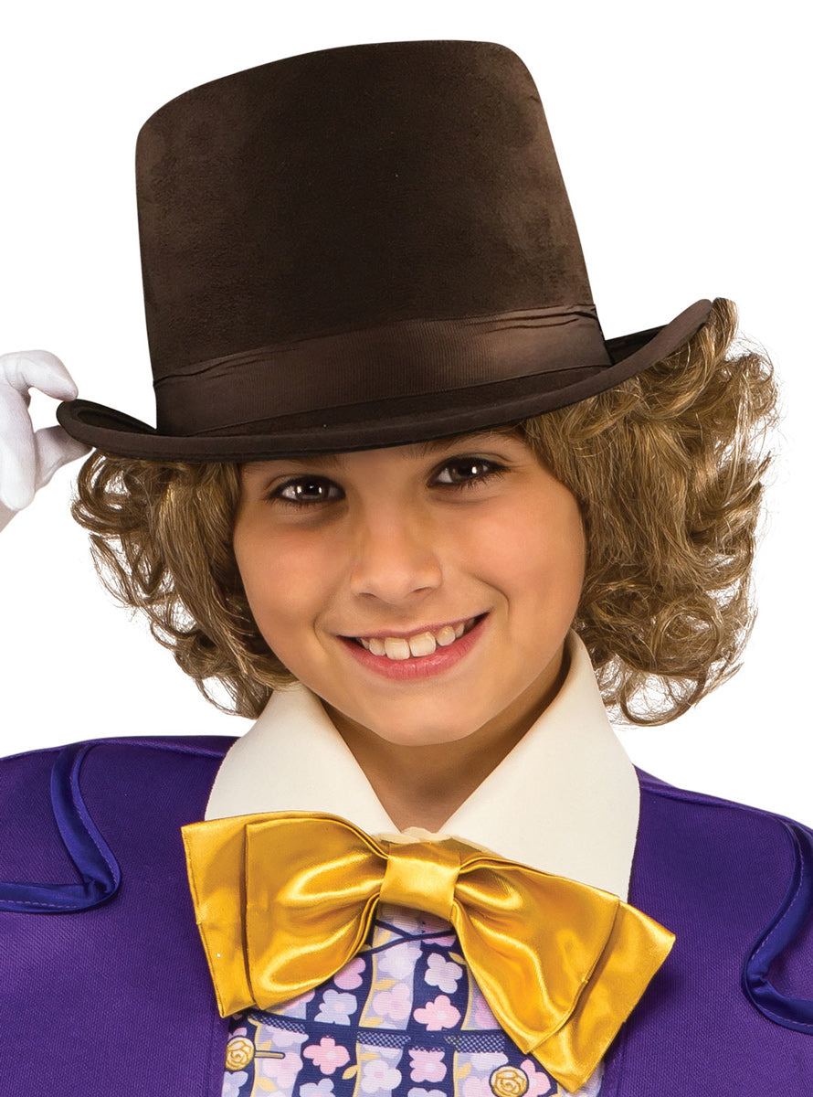 Boys Deluxe Purple Willy Wonka Roald Dahl Book Character Costume - Close Image 1