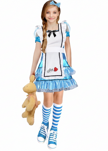 Wonderland Cutie Teen Girls Fairytale Costume - Main Image