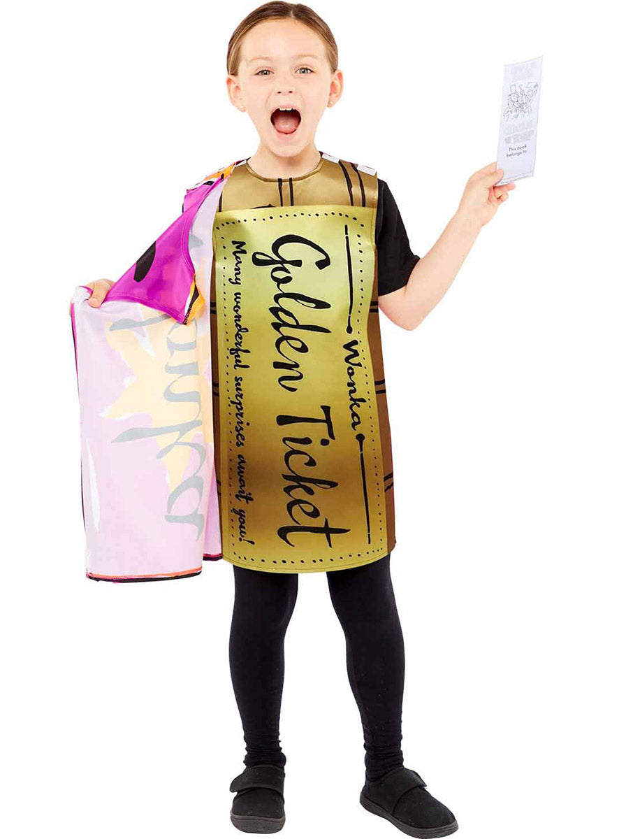 Alternative image of Golden Ticket Girls Willy Wonka Bar Book Week Costume