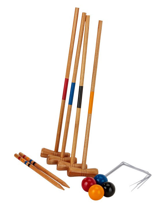 Wooden Kids Outdoor Croquet Lawn Game Set - Main Image