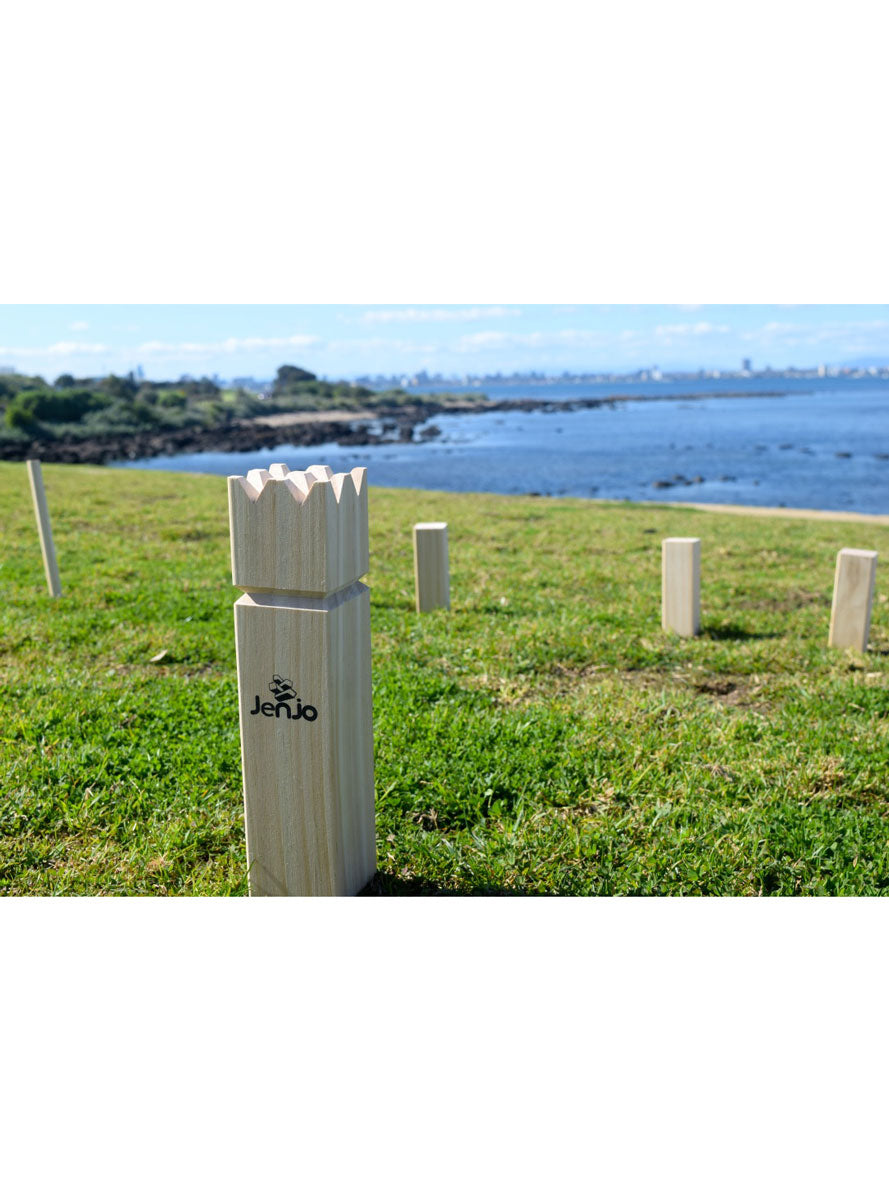 Wooden Kubb Outdoor Lawn Game - Lifestyle Image 2