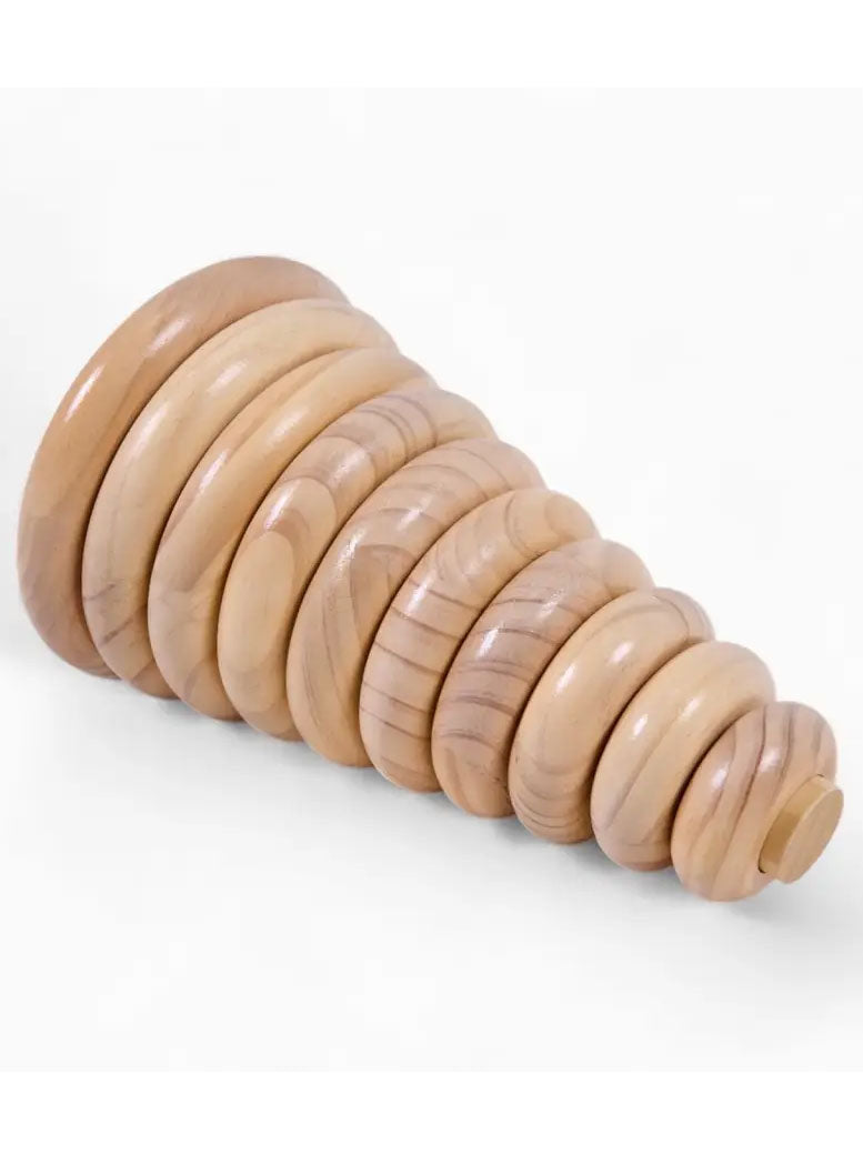 Wooden Ring Stacker Kids Toy With 9 Rings - Alternative Image 2