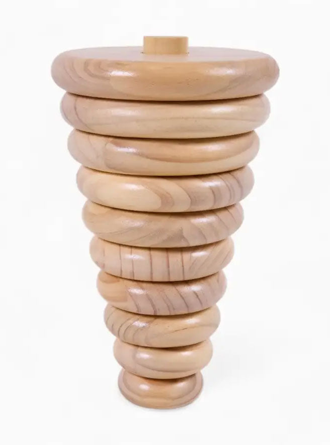 Wooden Ring Stacker Kids Toy With 9 Rings - Alternative Image 4