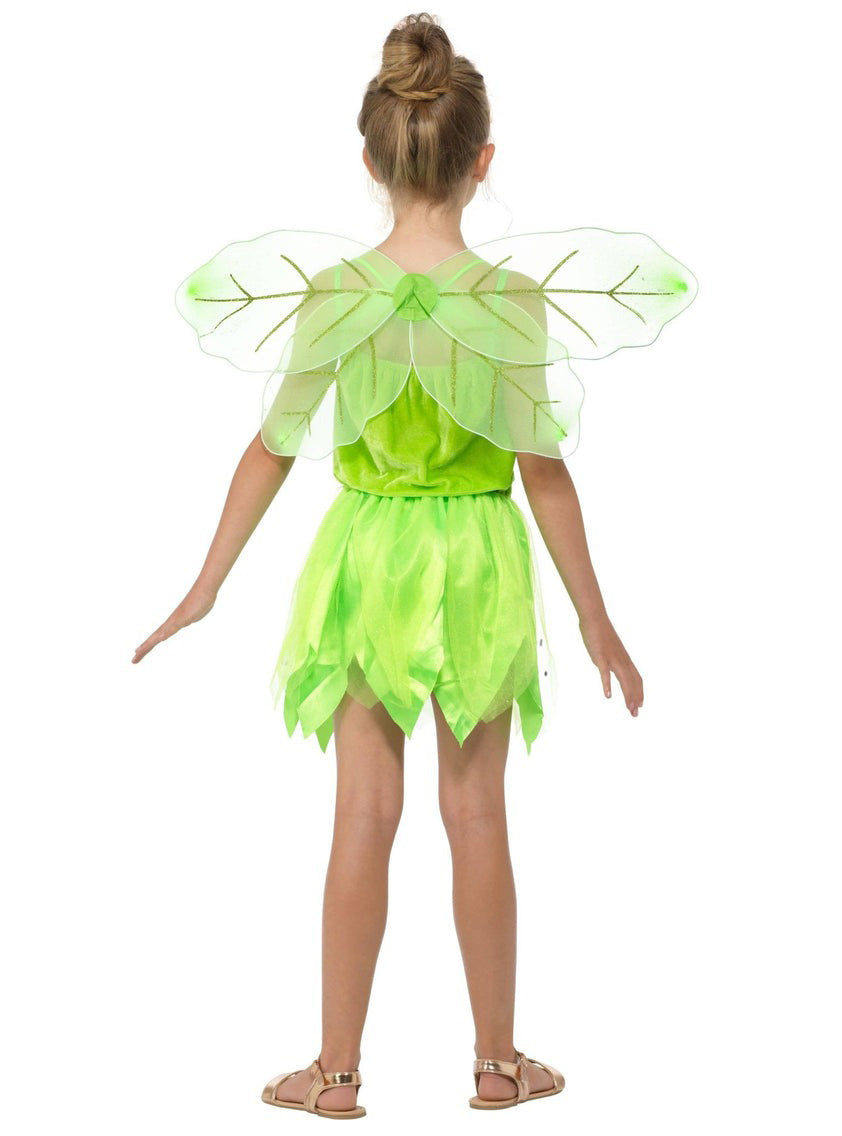 Woodland Fairy Girls Tinkerbell Costume - Back Image