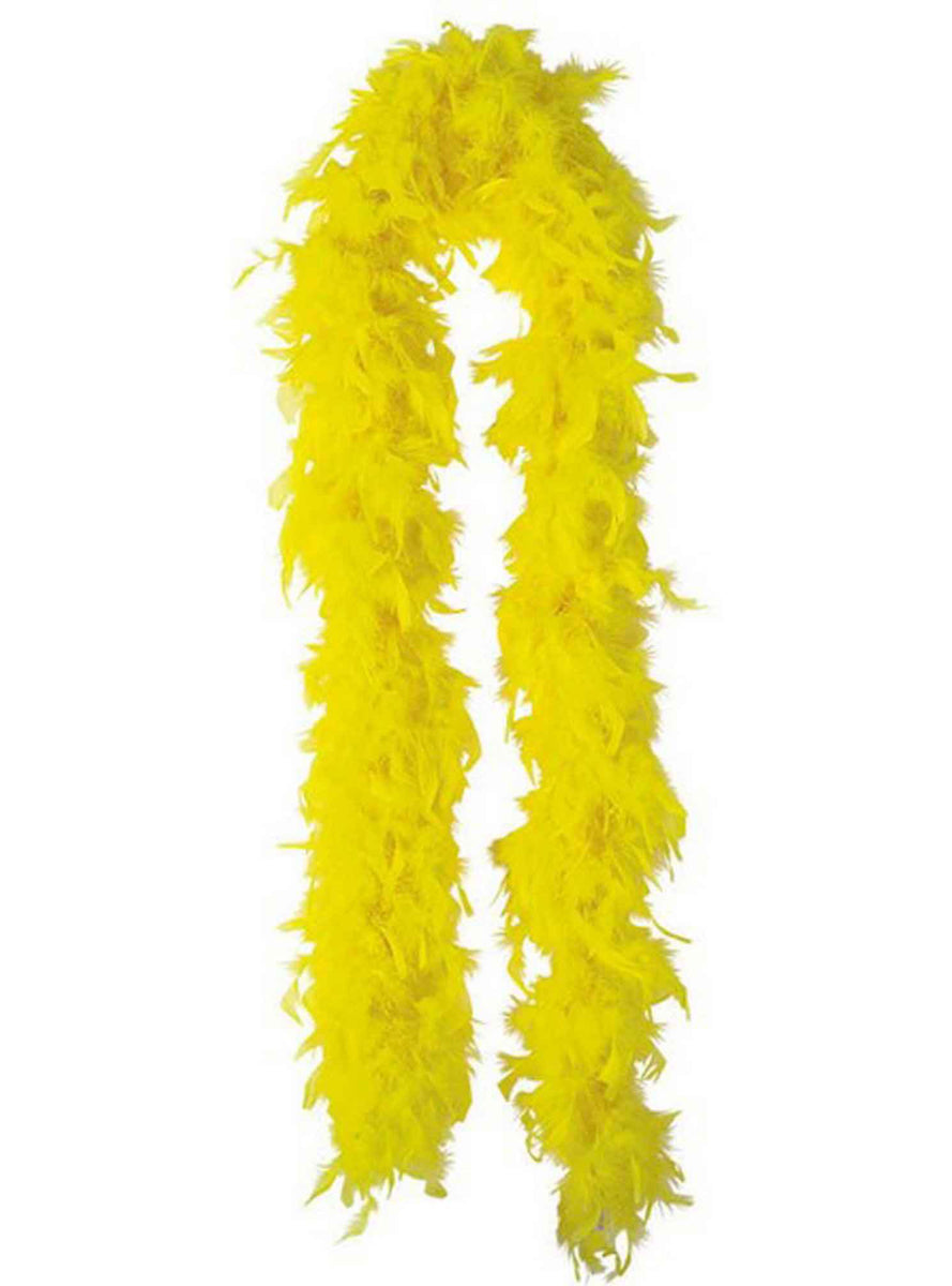 Yellow Fluffy Feather Boa Accessory